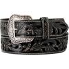 ARIAT Women’s Diamond Inlay Center Pattern Belt(Black)