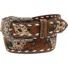 ARIAT Women’s Diamond Inlay Center Pattern Belt(Brown)