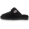 ARIAT Women’s Jackie Square Toe Warm Soft Genuine Suede Leather Indoor Outdoor Slippers with Plush Collar(Black)