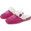 ARIAT Women’s Jackie Square Toe Warm Soft Genuine Suede Leather Indoor Outdoor Slippers with Plush Collar(Very Berry Pink)