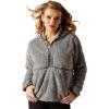 ARIAT Women’s Lurex Berber 1/2 Zip Hoodie(Salt and Pepper)