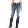 ARIAT Women’s R.E.A.L. Mid Rise Stretch Ivy SKB Str Leg Jean(Ella Willow)