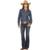ARIAT Women’s R.E.A.L. Mid Rise Stretch Whipstitch Boot Cut Jean(Denim)