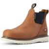 ARIAT Women’s Rebar Wedge Chelsea Waterproof Composite Toe Work Boot(Aged Honey)