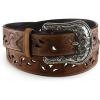 ARIAT Women’s Scroll Cutout Basic Brown Belt(Brown)