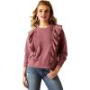 ARIAT Women’s Twyla Ruffle Sweatshirt(Renaissance Rose)