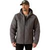 ARIAT mens Crius Hooded Insulated Jacket(Grey Heather)
