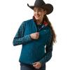 ARIAT womens Dilon Reversible Insulated Vest(Deep Lagoon)
