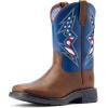 Ariat Kids’ Patriot Western Boot(Distressed Tan)