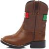 Ariat Lil’ Stompers Briar Boots for Toddlers (Sizes 4-7) – A441002402(Brown/Mexico Flag (Mexico))