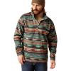 Ariat Men’s Caldwell Logo 1/4 Zip Sweater(Biscay Bay Serape)
