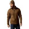 Ariat Men’s Caldwell Logo 1/4 Zip Sweater(Dark Brown Heather)