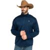 Ariat Men’s Caldwell Logo 1/4 Zip Sweater(Indigo Heather)