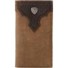Ariat Men’s Distressed Shield Rodeo Western Wallet(Brown)