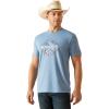 Ariat Men’s Graphic T-Shirt(Light Blue Heather/Usa Range)