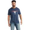 Ariat Men’s Graphic T-Shirt(Navy Heather/Streak Skull)