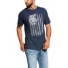 Ariat Men’s Graphic T-Shirt(Navy Heather/Vertical Flag)