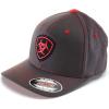 Ariat Men’s Gray Red Flex Fit Hat(Gray)