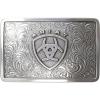 Ariat Men’s Rectangle Filagree Shield Buckle(Silver)