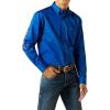Ariat Men’s Team Logo Twill Classic Fit Shirt(Blue/Orange)