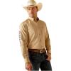 Ariat Men’s Team Logo Twill Classic Fit Shirt(Khaki)