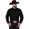Ariat Men’s Team Logo Twill Fitted Shirt(Black/Mexico)