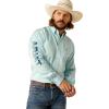 Ariat Men’s Team Logo Twill Fitted Shirt(Light Aqua)