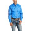 Ariat Men’s Team Logo Twill Fitted Shirt(Sea Scape)