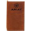 Ariat Rodeo Wallet Emboss Shield & Script Medium Brown, Leather One Size
