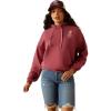 Ariat (WSL Womens Black Leopard Essential Hoodie(Dry Rose)