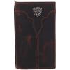Ariat Western Wallet Mens Rodeo Center Bump Shield Brown A3550002