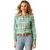 Ariat Womens Fr Tillie Snap Work Shirt(Breeze Plaid)