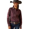 Ariat Womens Kirby Pro Tawny Port Shirt(Ancestry Print)