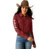 Ariat Womens Kirby Pro Tawny Port Shirt(Sanders Print)