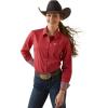 Ariat Women’s Kirby Stretch Shirt(Cardinal Dot)