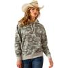 Ariat Womens Logo 2.0 Rose Wine Hoodie(Grey Blur Print)