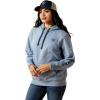 Ariat Womens Logo 2.0 Rose Wine Hoodie(Vintage Indigo Heather)
