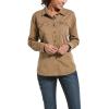 Ariat Women’s Rebar Washed Twill Work Shirt(Khaki)