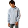 Ariat Youth Boy’s Blue Logo Hoodie(Light Blue Heather)