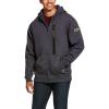 Ariat mens Rebar Workman Full Zip Hoodie(Charcoal Heather)