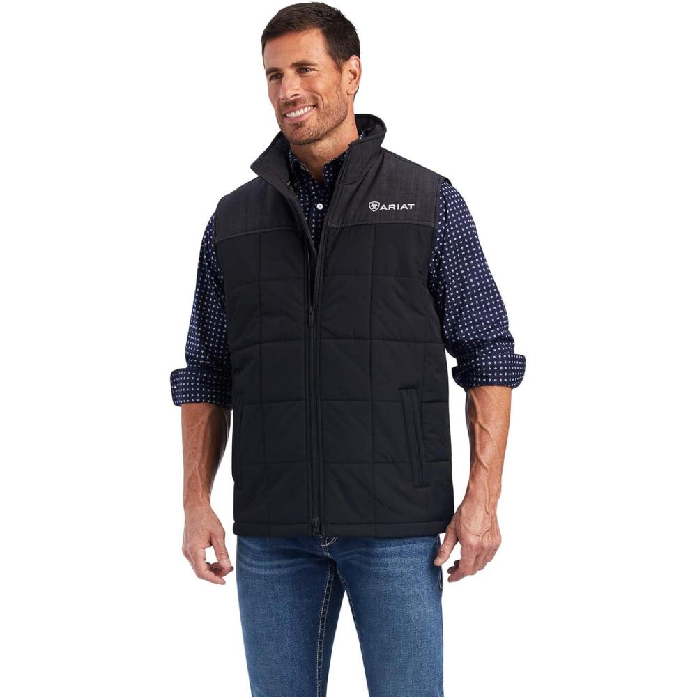 imageAriat Mens Cruis Insulated Chesnut And Navy VestBlackphantom Heather