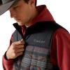 Ariat Men’s Cruis Insulated Chesnut And Navy Vest(Southwestern|rust)