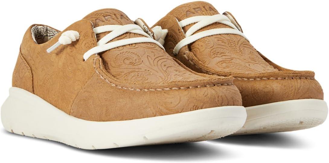 imageARIAT Unisex Youth Hilo ShoeTan Floral Emboss