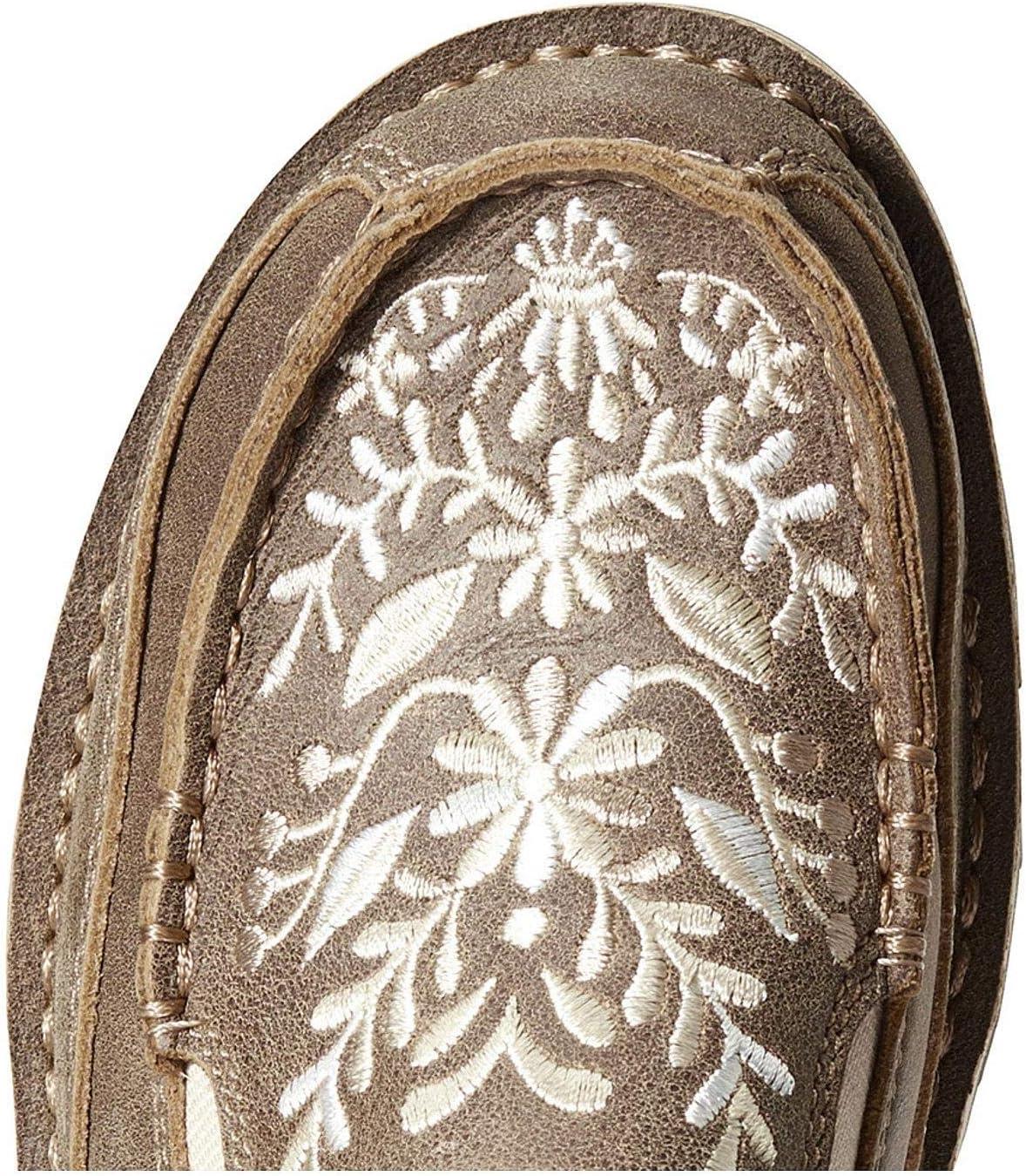 imageAriat Womens Cruiser Casual ShoeBrown Bomber Embroidered