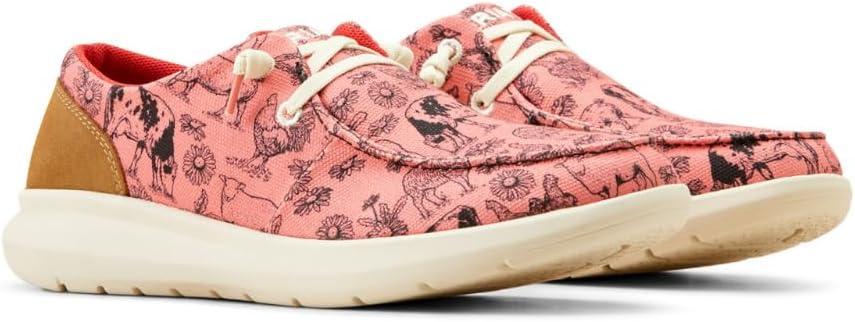 imageAriat Womens Hilo Milton MenascoDark Tan SuedeCoral Livestock