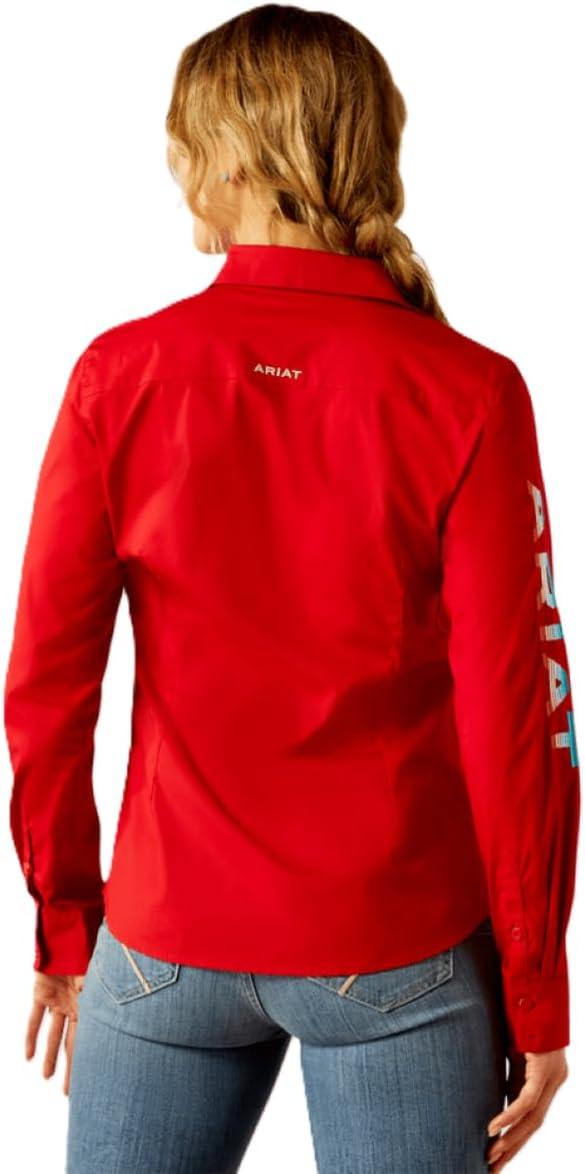 imageAriat Womens Kirby Fitted ButtonDown ShirtEquestrian Red