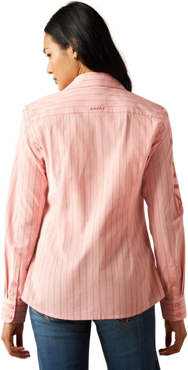 imageAriat Womens Kirby Fitted ButtonDown ShirtMauve Stripe