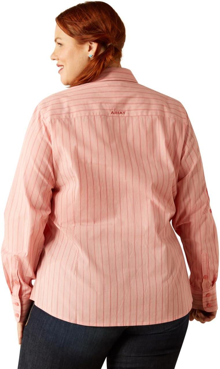 imageAriat Womens Kirby Fitted ButtonDown ShirtMauve Stripe
