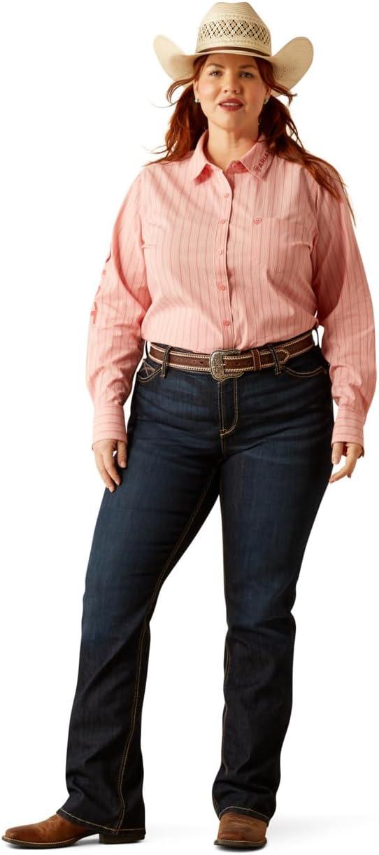 imageAriat Womens Kirby Fitted ButtonDown ShirtMauve Stripe