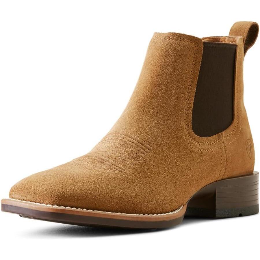 imageAriat Mens Booker Ultra Black Square toe BootDijon Suede